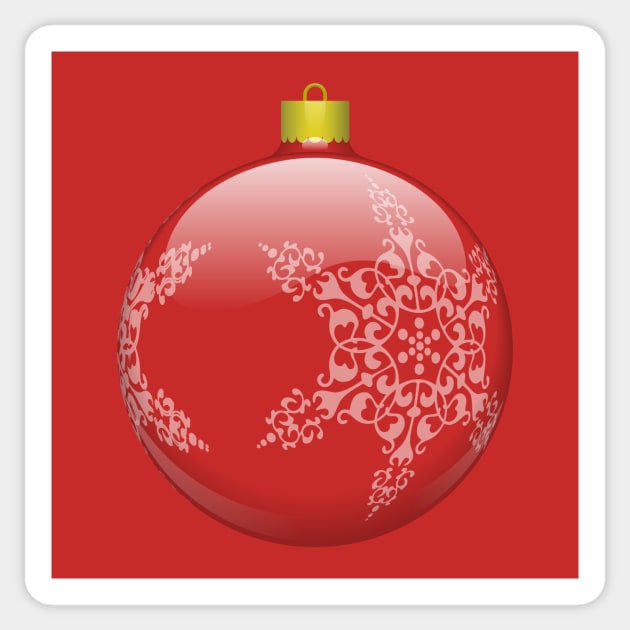 Christmas Bauble Sticker by GraphicGibbon